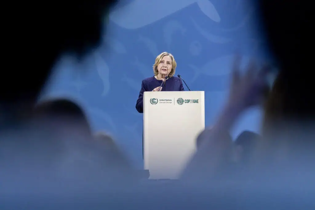 Hillary Clinton at the COP28 Dubai, UAE