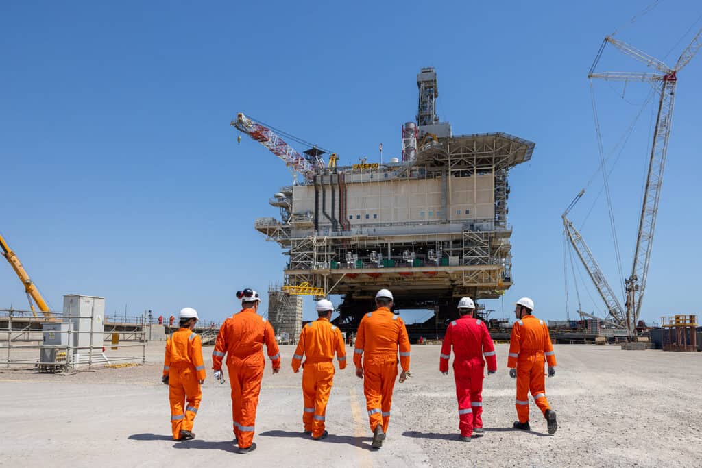Offshore crew member aboard a support vessel in the Caspian Sea, BP ACE field