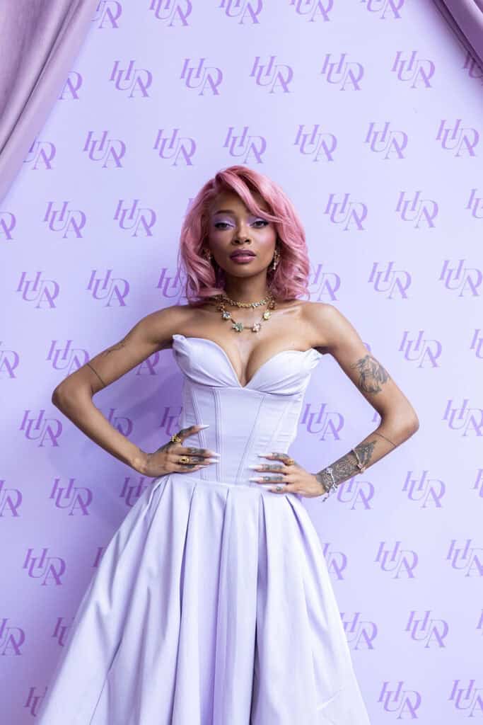 Photo Wall at the Huda Beauty retail launch in Dubai Blue Waters Island.